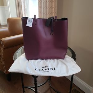 Coach Pebbled Leather Plaza Tote